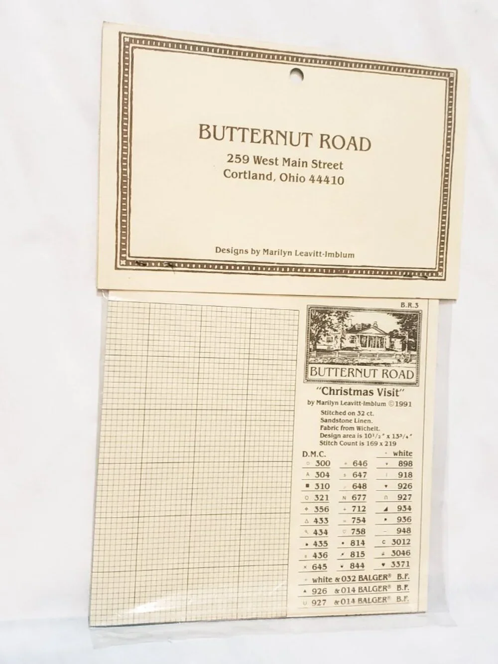 Christmas Visit Counted Cross Stitch Pattern Butternut Road 1991 BR3